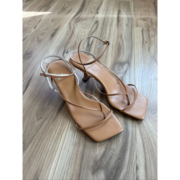 Jeffrey Campbell Fluxx Strappy Heeled Sandals in Nude/Tan Size 8 - Picture 2 of 10
